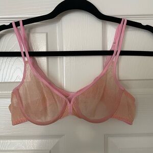 Victoria Secret Bra - Unlined Sheer - 34B - Pink - $40 Retail Value - NWT - SEXY